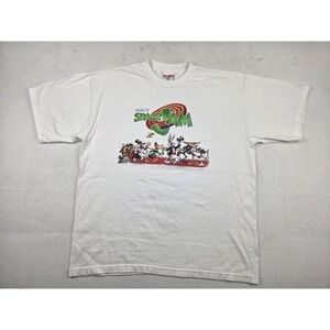 Vintage Space Jam Shirt Mens XL Bugs Bunny Taz Tweety‎ Bird 1996 Movie Promo T